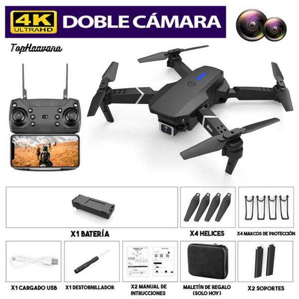 Dron Doble Camara 4k DroneXplorer™ + Audífono bluetooth de regalo 🎁